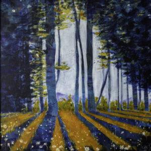 mystic forest acrylic painting
